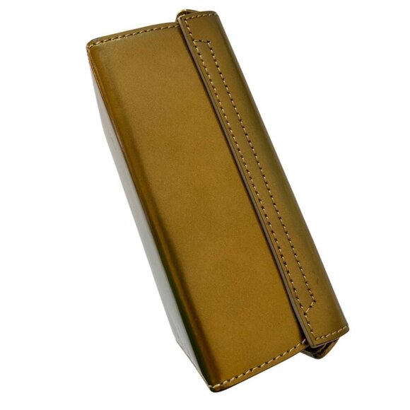 Mark Cross Grace Mini Box Leather Handbag Crossbody Gold Mirror + 2 Straps + key - Picture 13 of 17